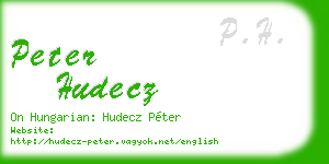 peter hudecz business card