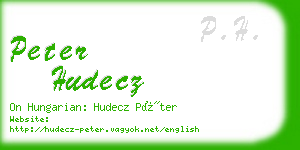 peter hudecz business card